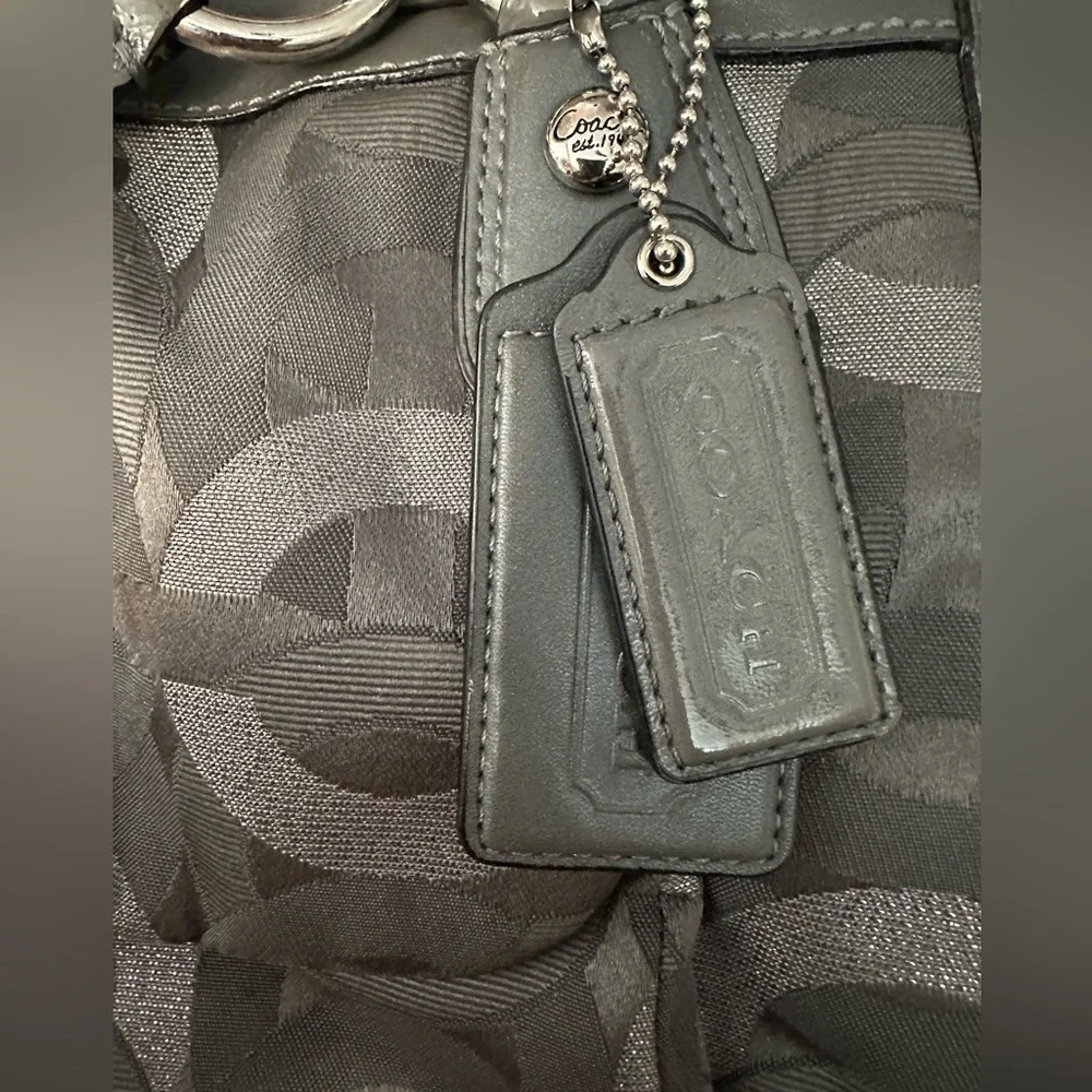 Coach Gray Monogram Hobo Shoulder Bag
